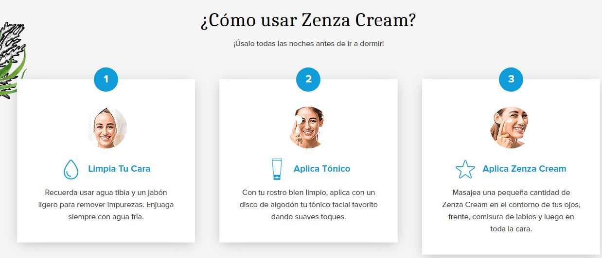 Cómo usar Zenza Cream