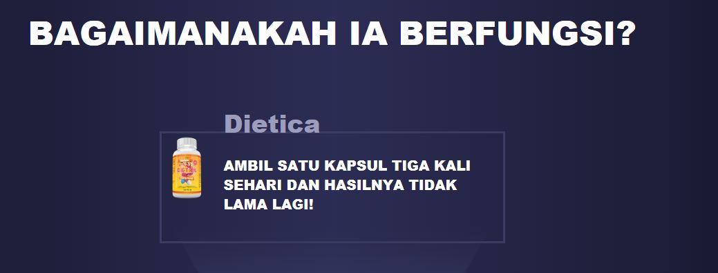 Dietica BAGAIMANAKAH IA BERFUNGSI
