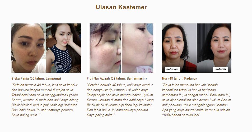 Lycium Serum Ulasan Kastemer