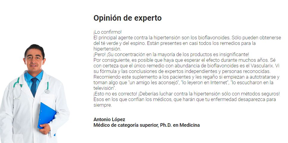 Vascularix Opinión de experto