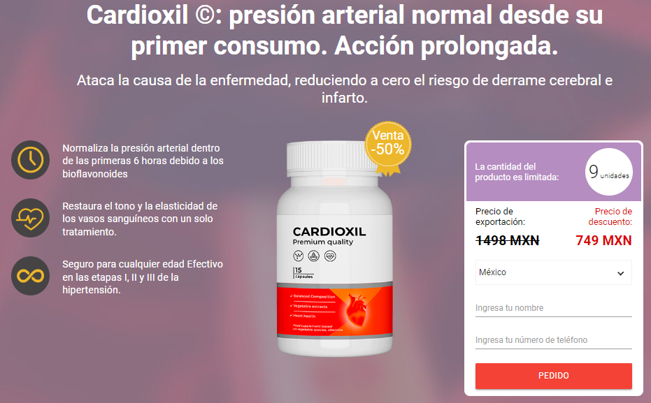Cardioxil Pedido