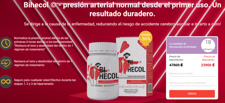 Bihecol: ¿qué serí­a? ¿Inscribirí¡ vende sobre sitio web sobre MercadoLibre, Walmart, Amazon, botica Emparentados así­ como Del Peculio?, ¿en qué lugar venden estas cápsulas? ¿En quién llegan a convertirse en focos de luces vende?, ¿en qué consiste nuestro valor acerca de una laboratorio sobre Guadalajara?