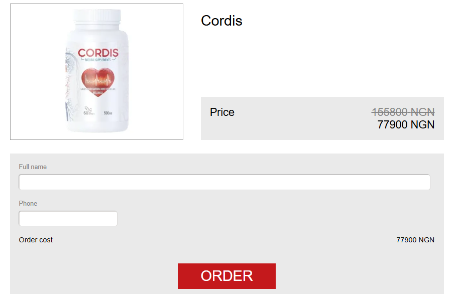 Cordis Price Nigeria