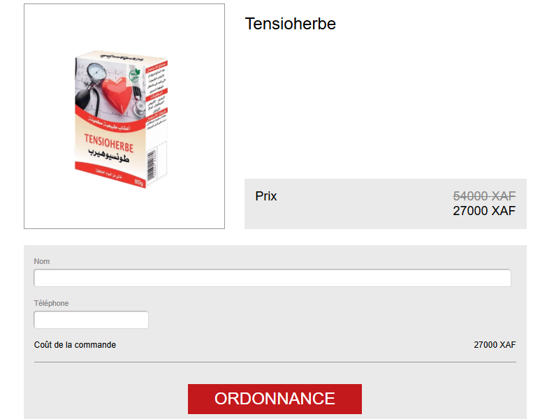 Tensioherbe Prix Congo